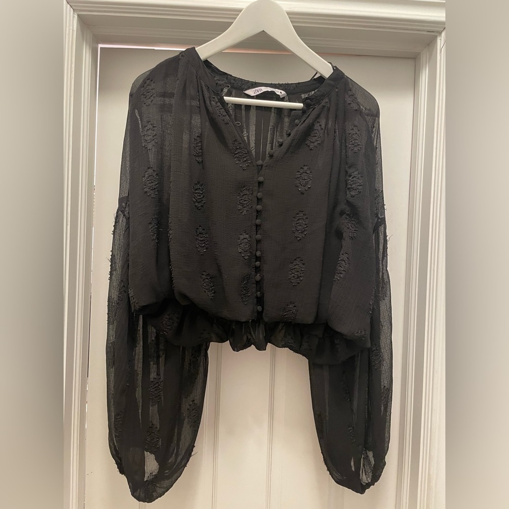 Trendy Zara Boho Crop Top